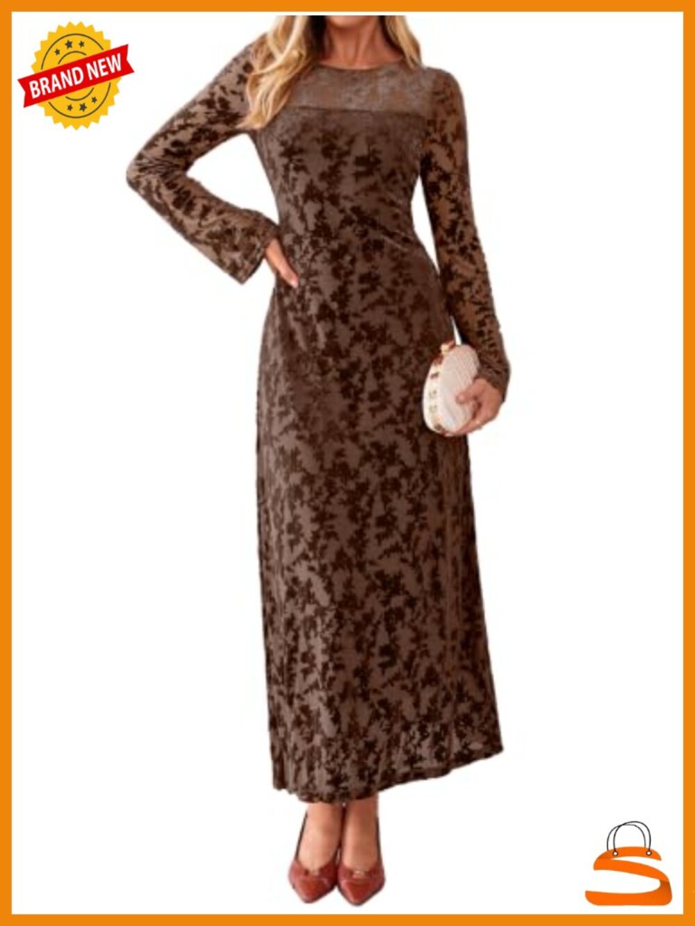 Womens Velvet Long Sleeve Maxi Dress Formal Wedding Guest Cocktail